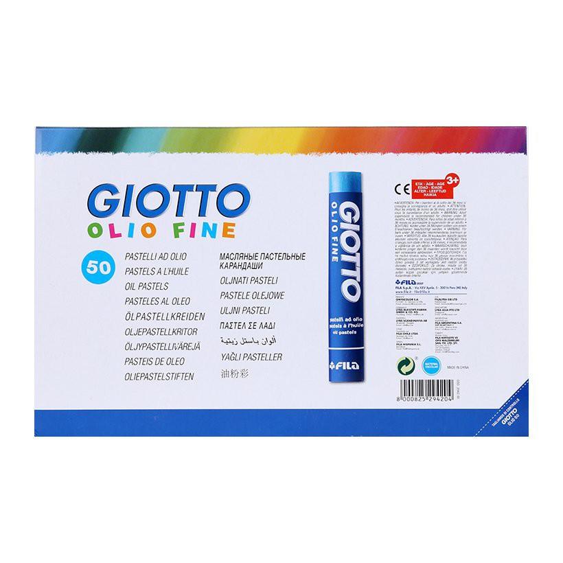 Hộp bút sáp màu nhập khẩu Italy GIOTTO Olio Fine 50 màu 294200