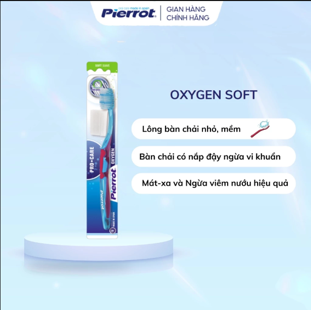 [ Mua 2 tặng 1 set kit ] Bàn chải đánh răng Pierrot Oxygen Soft siêu mềm