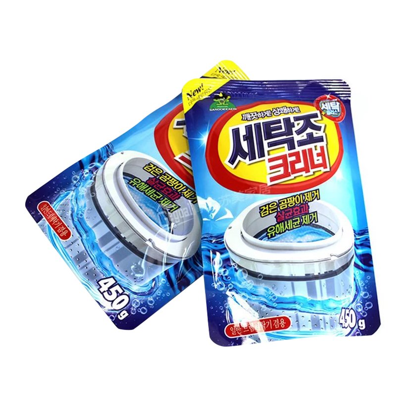 Combo 4 gói bột tẩy vệ sinh lồng máy giặt Sandokkaebi 450g Hàn Quốc - Hàng nhập khẩu