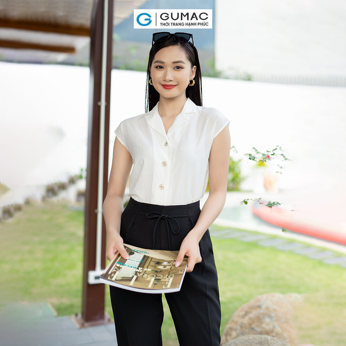 Quần baggy nữ thắt dây nơ tôn dáng trẻ trung thời trang GUMAC QD07047