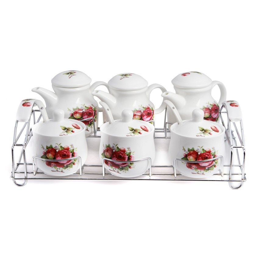 Bộ gia vị 6 món sứ Ceramic Porcelain E524