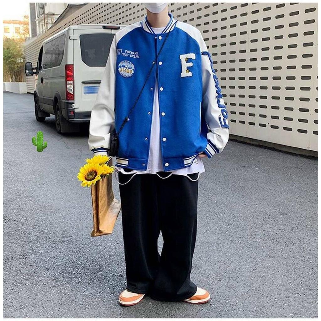 Áo Khoác Bomber Varsity Jacket in chữ F ClimB Chất Nỉ Mịn Đẹp Form Unisex Nam Nữ