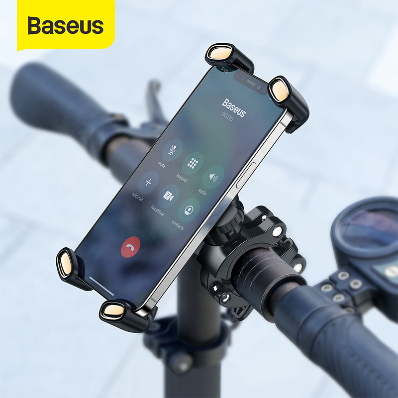 (Tặng dây quấn TOPK) Giá đỡ điện thoại Baseus dùng cho xe đạp, xe máy, phù hợp với điện thoại từ 4.7-6.7inch -Hàng chính hãng