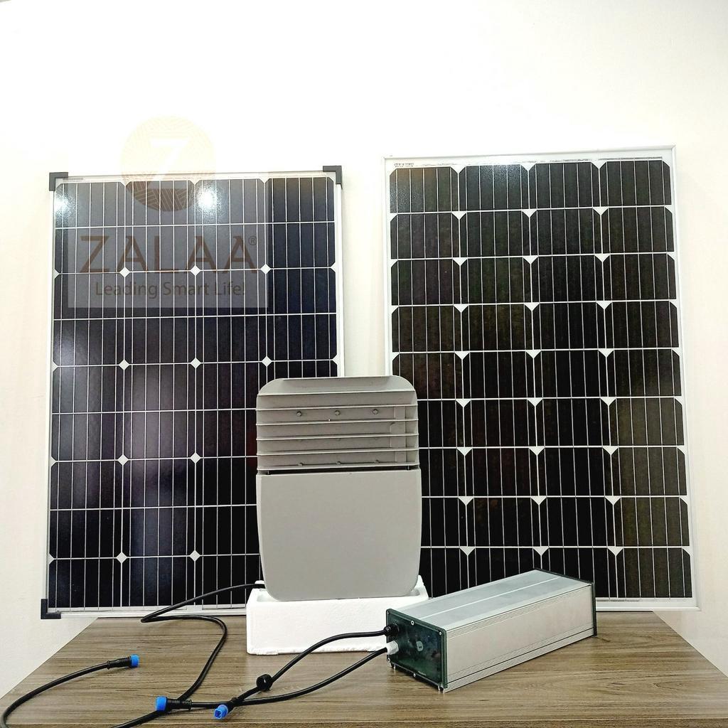 Bộ Đèn Đường Năng Lượng Mặt Trời 100W Mã Sản Phẩm ZSL-1302 Panel 160w Mono * 2pcs Battery 80AH 12.8V