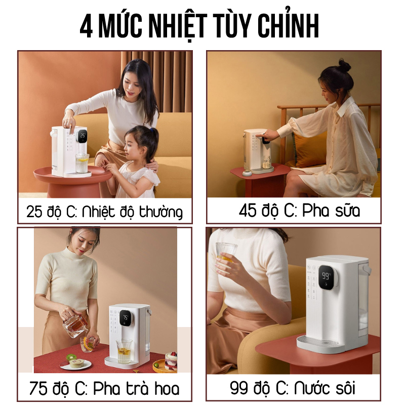 Máy Đun Nước Nóng Để Bàn Bình Thủy Điện Đun Nước Pha Sữa Pha Trà Làm Nóng Siêu Tốc Dung Tích 3L Bình Chứa Kháng Khuẩn