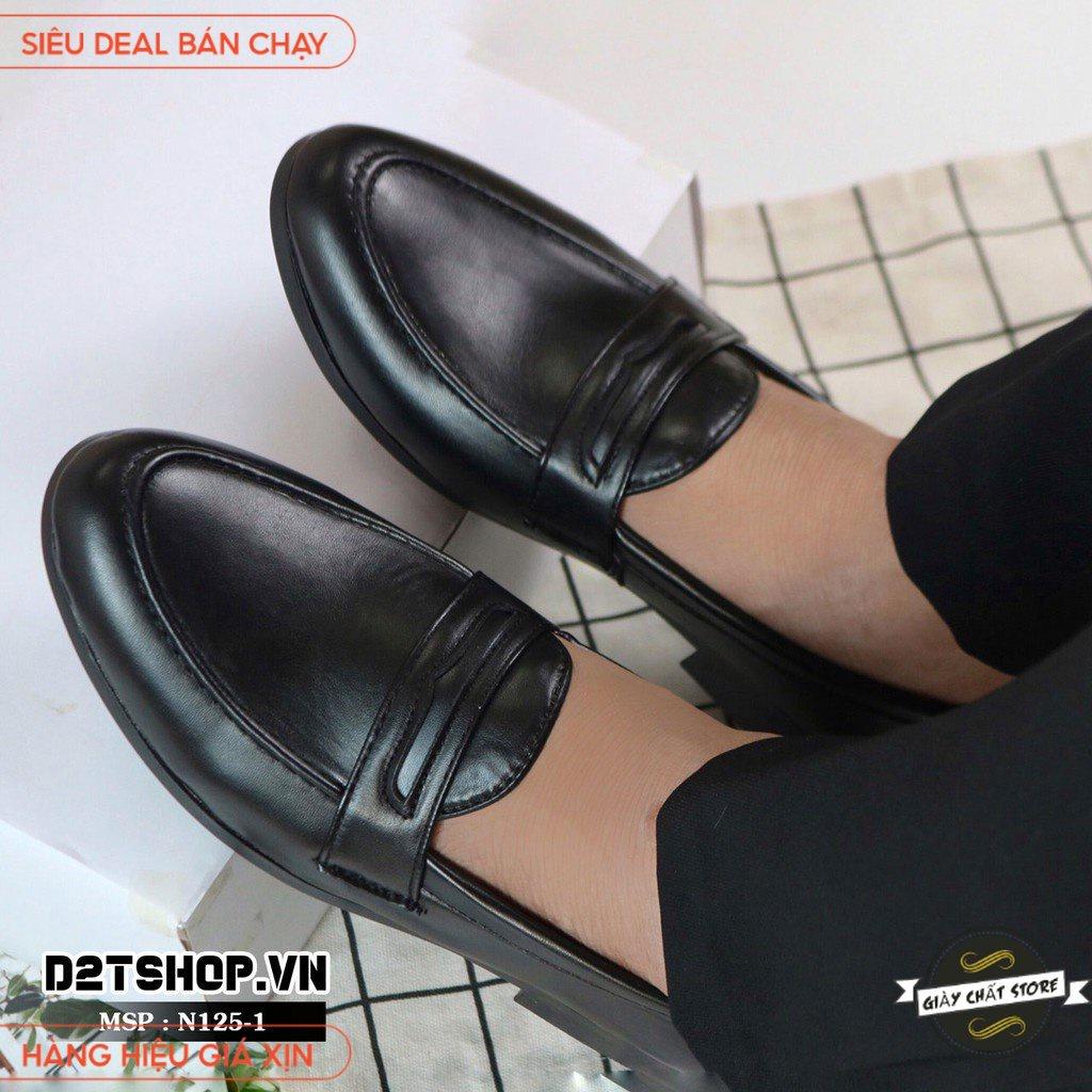 Giày lười nam da nhám đai khoét đơn giản , rẻ và đẹp