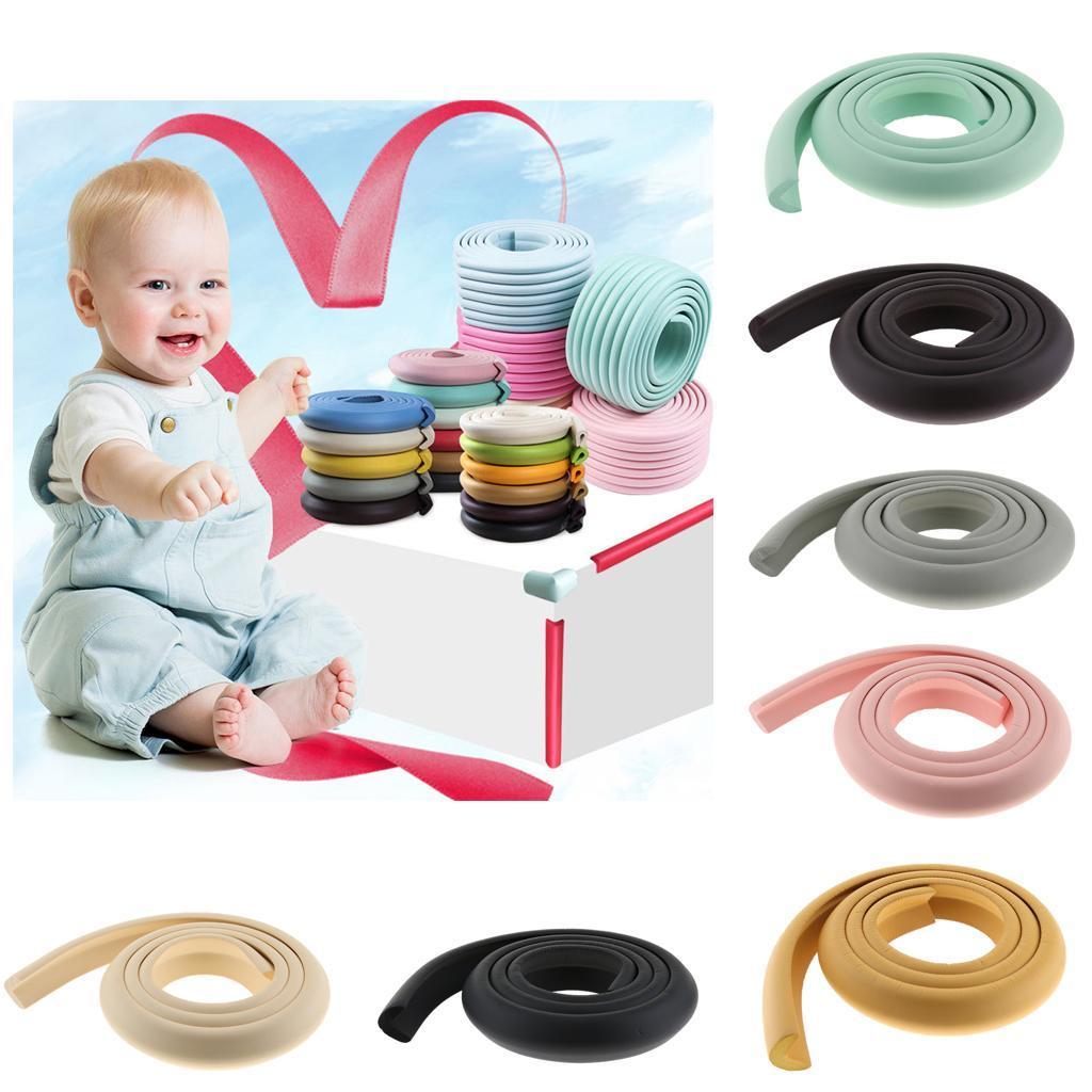 2M Length Child Indoor L Shape Rubber Strap Edge Guard Baby Safety Corner Protection Cushion