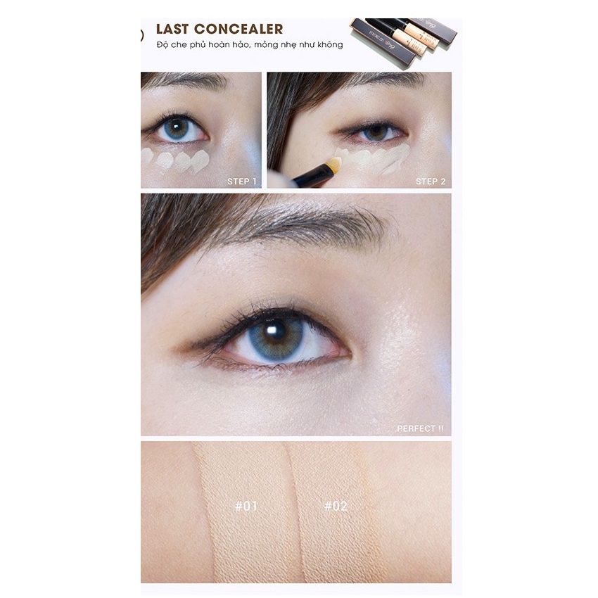 Che khuyết điểm Bbia Last Concealer 6.2g (2 màu)