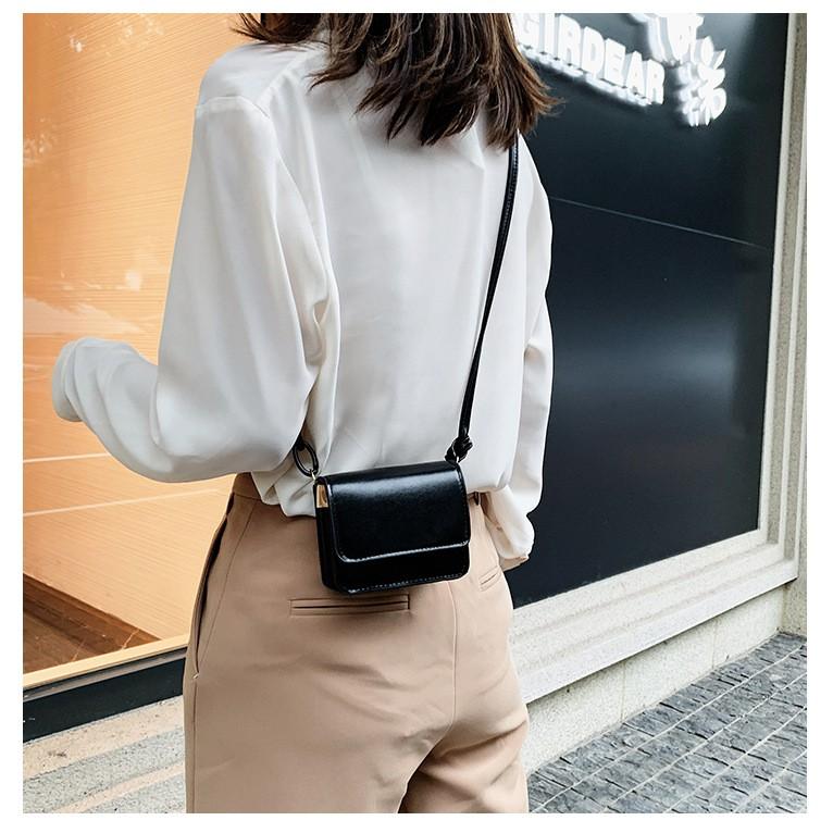 Túi Xách Nữ 50K - TÚI ĐEO CHÉO DÂY PHA XÍCH ULZZANG CÁ TÍNH KT 12CM TD04