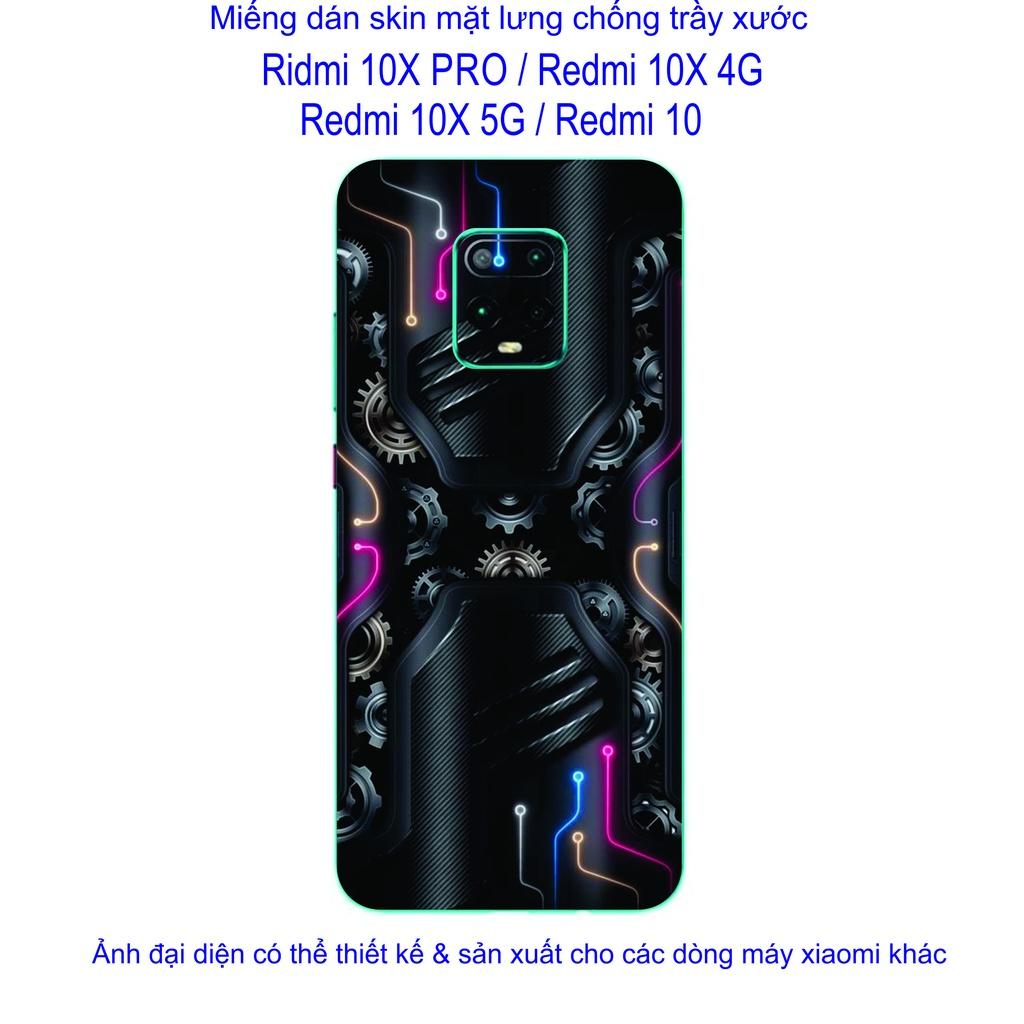 Miếng Dán Skin mặt lưng dành cho Redmi 10x pro / Redmi 10X 4G / Redmi 10X 5G / Redmi 10 Chống trầy xước