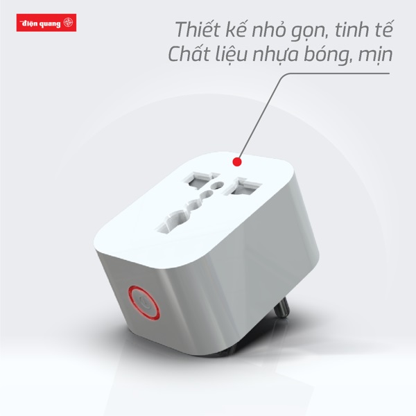 Phích Cắm Thông Minh Điện Quang Apollo ĐQ SP1.1 01 Wifi Trắng - Hàng chính hãng