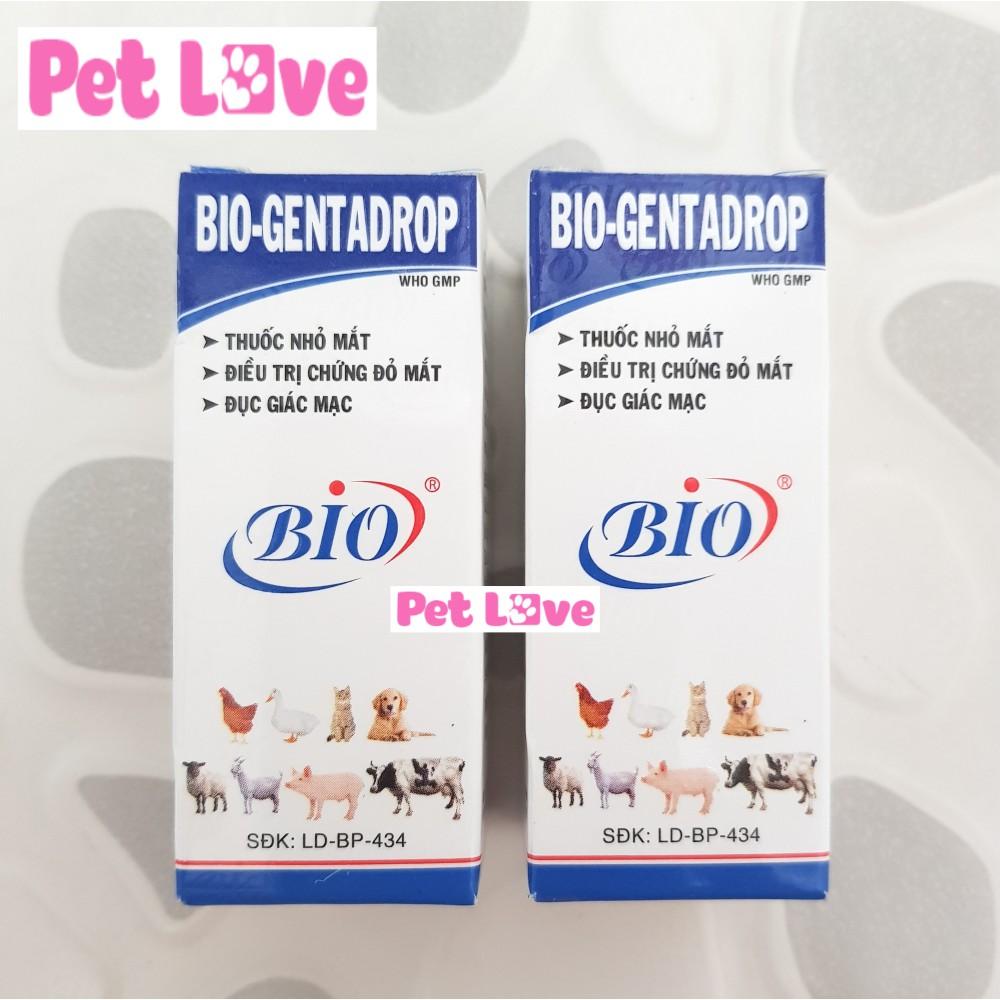 Combo 2 chai nhỏ mắt chó mèo Bio Gentadrop