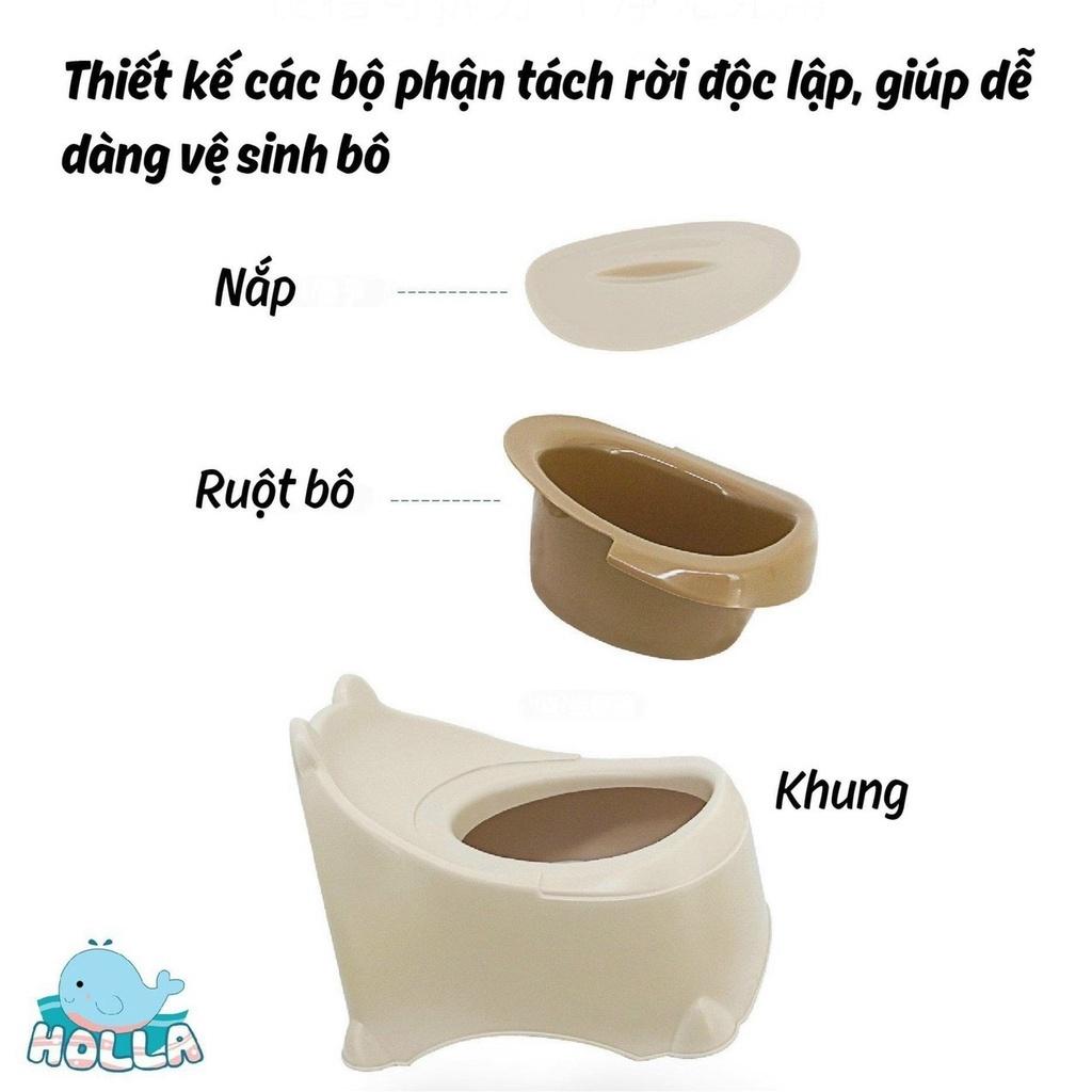 Bô Holla tập đi vệ sinh làm từ nhựa nguyên sinh an toàn cho bé, mã HL - 03145