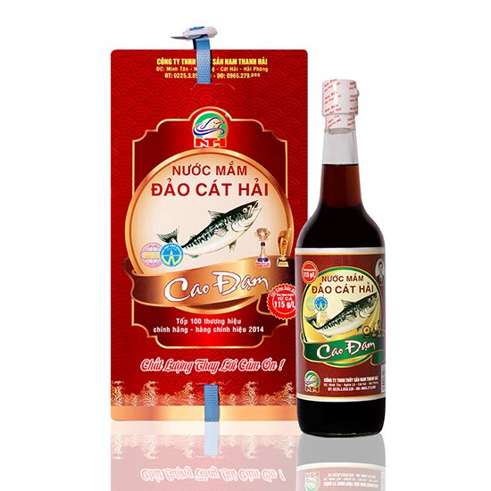 Hộp 4 chai Nước Mắm Cao Đạm truyền thống, dung tích 650ml/1chai