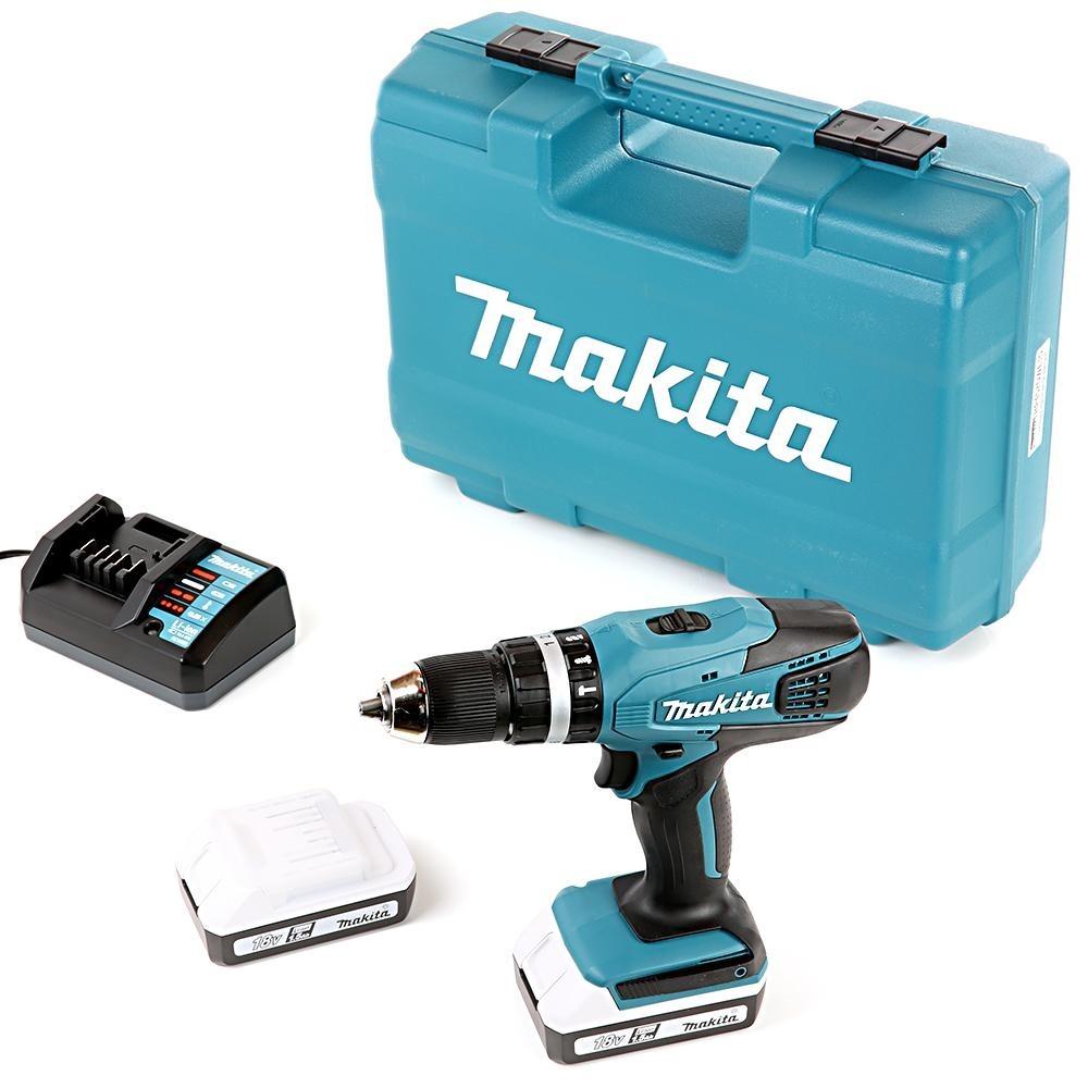 MÁY KHOAN BÚA VẶN VÍT DÙNG PIN 18V MAKITA HP457DWE10 - HÀNG CHÍNH HÃNG
