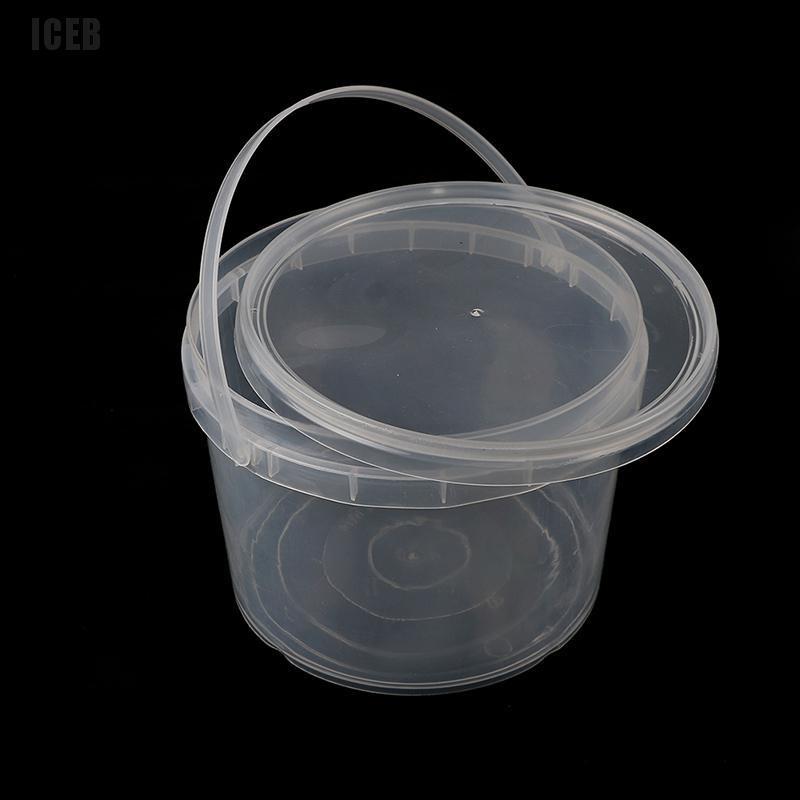 iceb 4 Litre Plastic Bucket Clear Storage Food Home Brew Arts and Crafts Kitchen