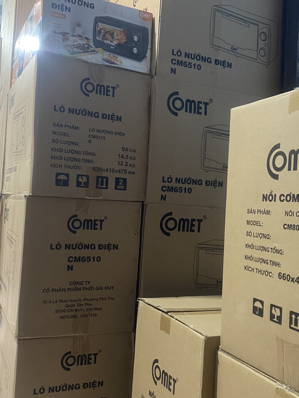 Lò Nướng Điện Đa Năng Comet CM6510 - Đen - Hàng Chính Hãng
