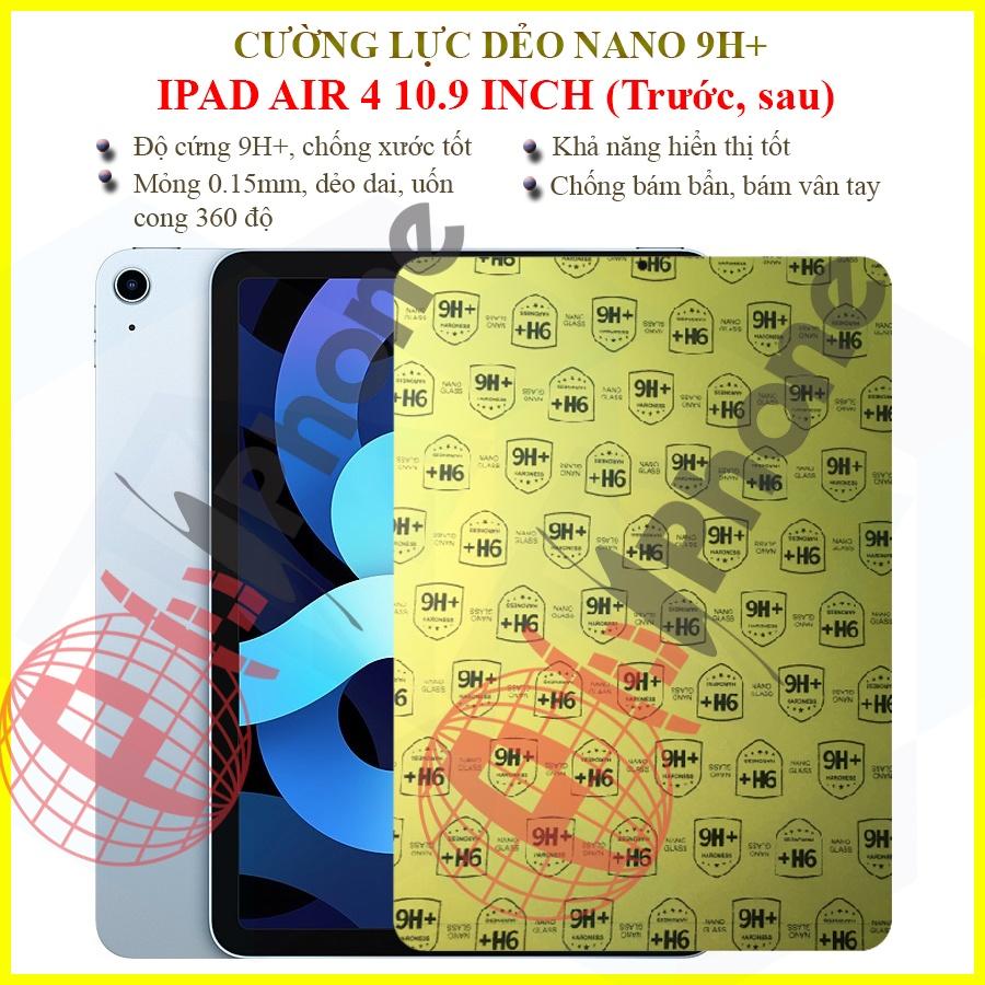 Dán cường lực dẻo nano trước, sau dành cho iPad Air 4 10.9 inch 2020