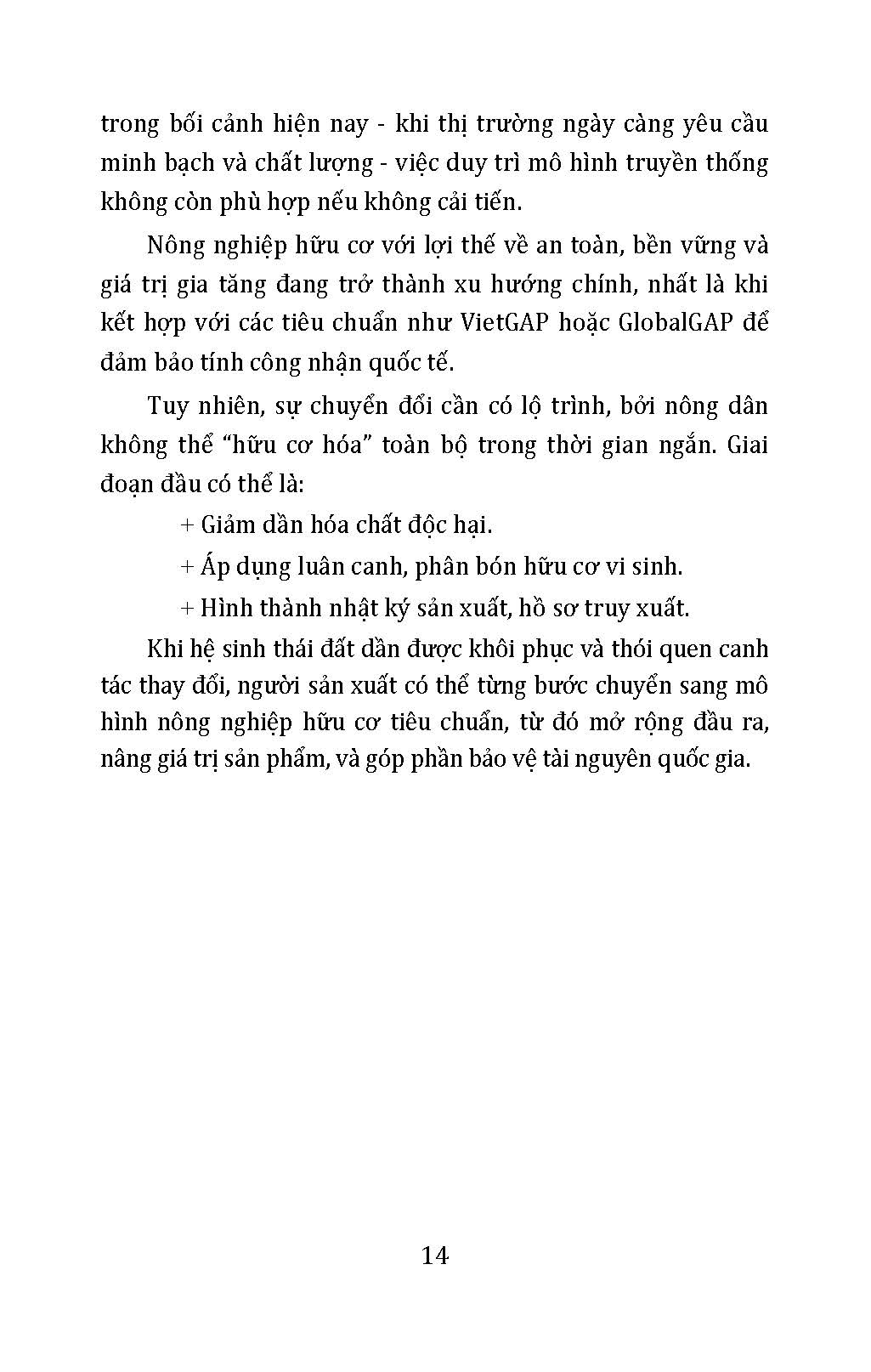 Nông Nghiệp Hữu Cơ - Tiêu Chuẩn VietGAP, GlobalGAP