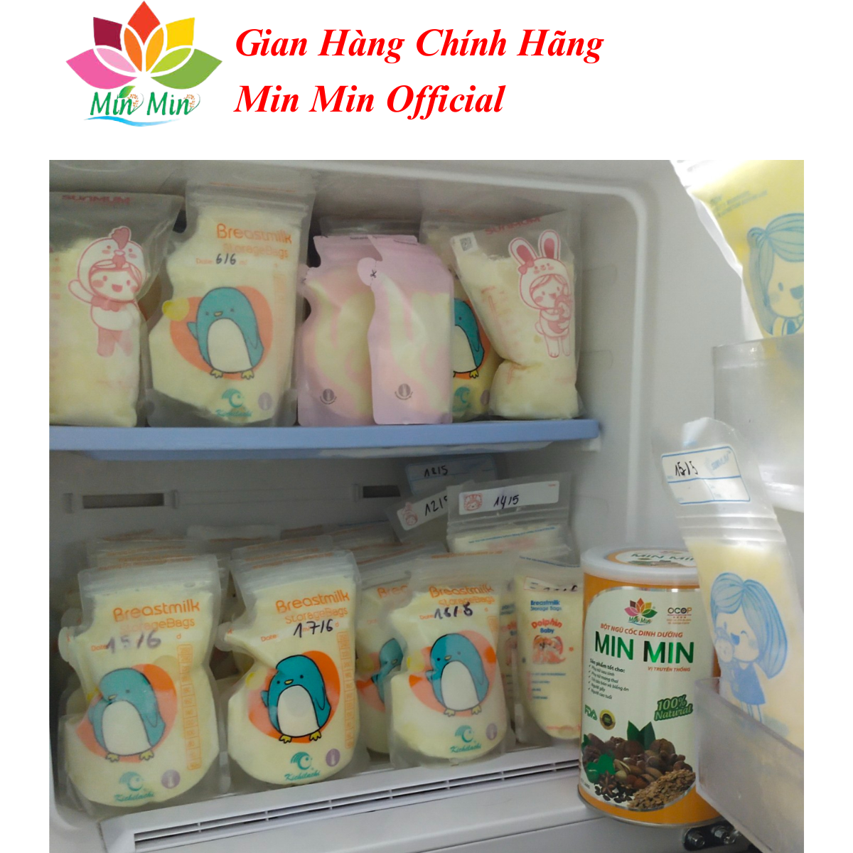 COMBO 2 Hộp 1Kg Ngũ Cốc Cao Cấp Lợi Sữa Min Min 30 Hạt - Chuyên Lợi Sữa và Phụ Hồi Sức Khỏe Sau Sinh (1 Hộp 500Gr)