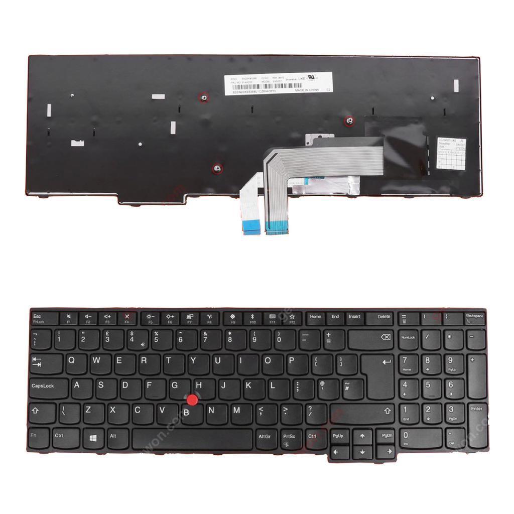 For Lenovo ThinkPad E570 E575 E570C Keyboard UK Layout Framed