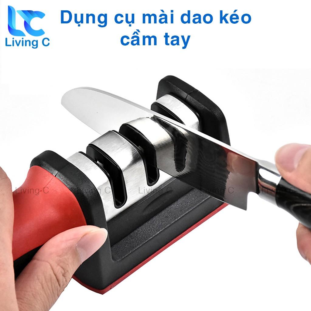 Dụng cụ mài dao kéo 3 cấp độ cầm tay Living C , mài dao nhanh bén siêu tiện lợi _M89