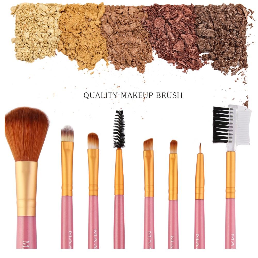 Bộ cọ trang điểm 5 món màu hồng - Cọ trang điểm mini bỏ túi Duashop