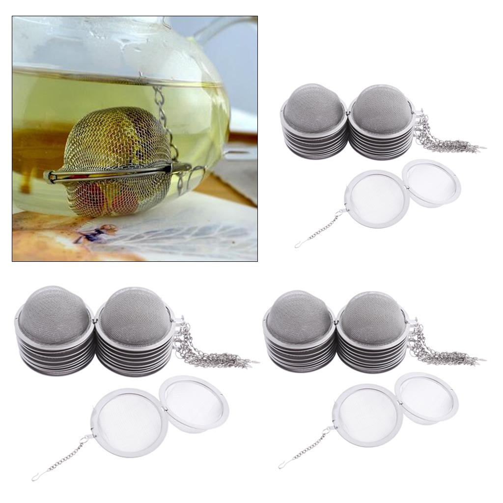 Set 10 Quả Bóng Lưới Lọc Trà Bằng Thép Không Gỉ - Tùy Chọn Kích Thước