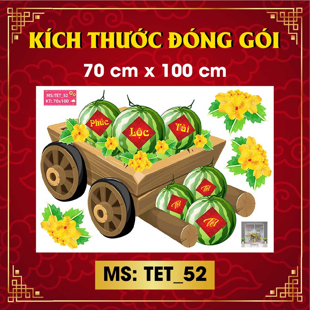 Decal trang trí tết combo số 10