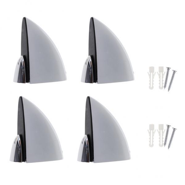 2X 4x Adjustable Glass Clamp Clip Wood Glass Shelf Support Bracket S