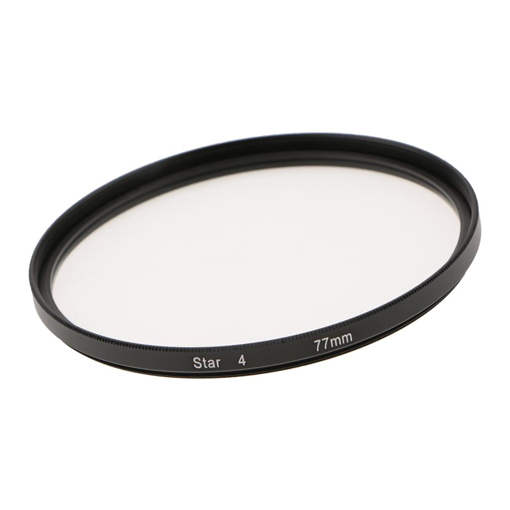 Star-Effect Starburst Twinkle 4-Point Rotated Cross Screen Glass Filter -77mm
