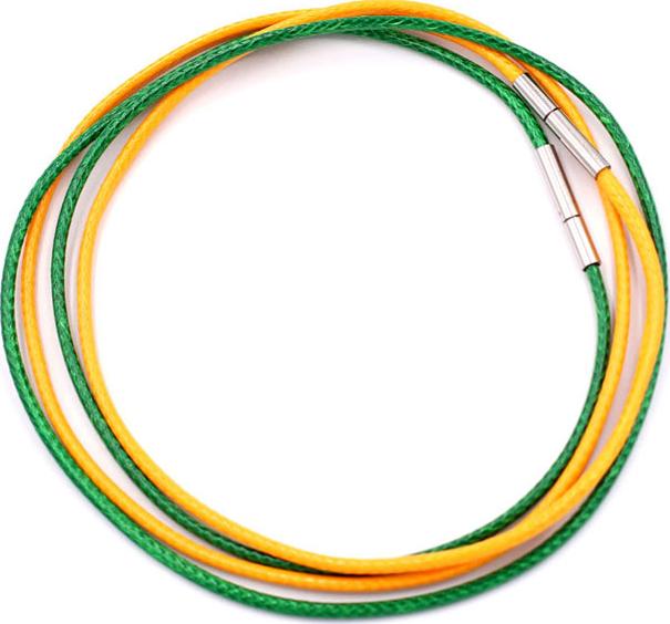 Combo 2 sợi dây vòng cổ cao su - xanh lá + vàng DCSXLV1
