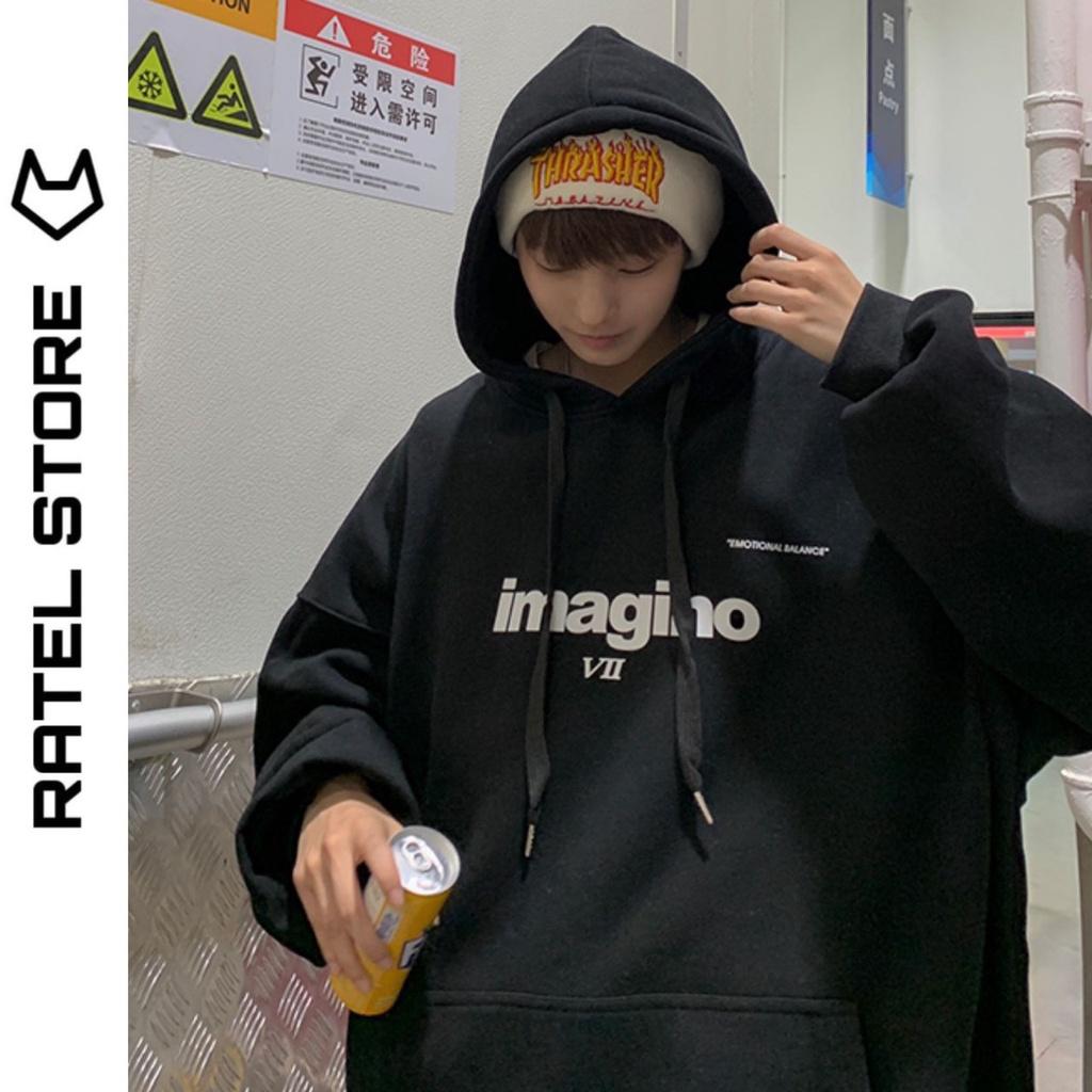 Áo Hoodie Nỉ Bông Nam Nữ IMAGINO Unisex Form Rộng