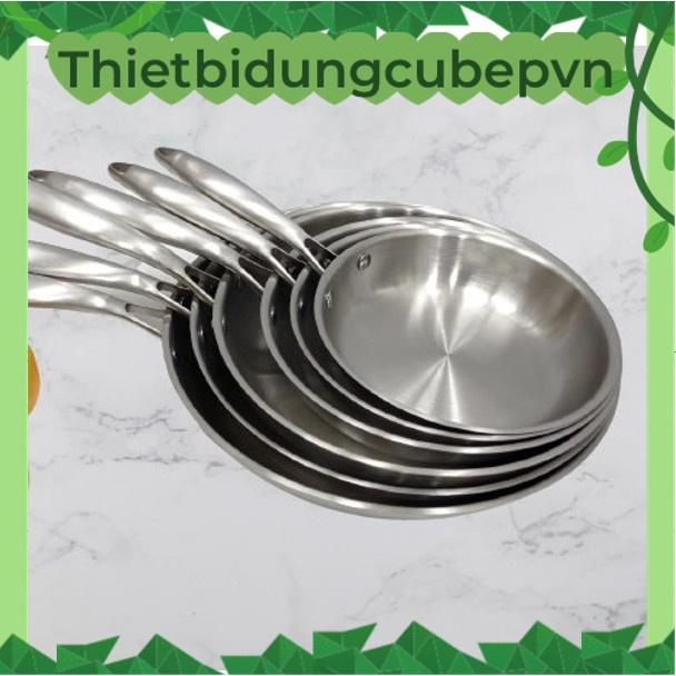 Chảo chiên bếp từ inox 3 đáy tay cầm thép