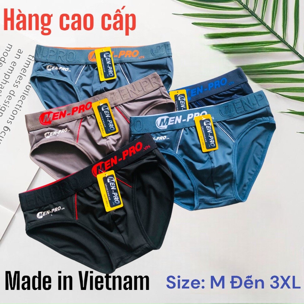 Combo 5 Quần Lót Nam Thun Lạnh Lưng To Menpro MP1 – Hàng Cao Cấp
