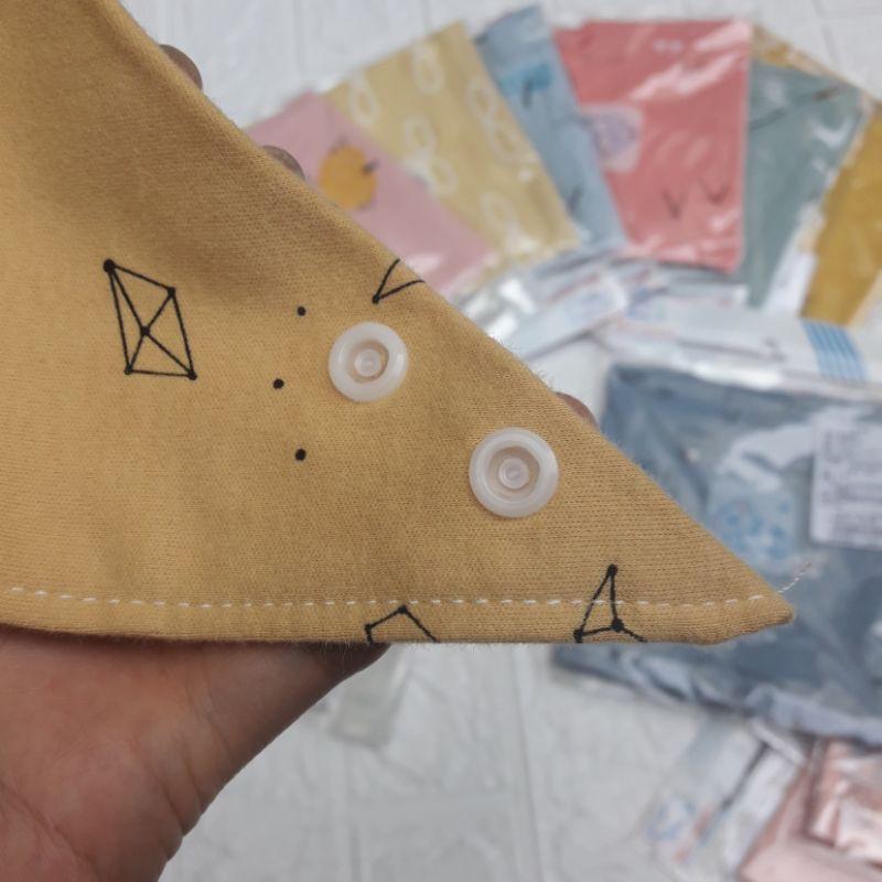 Khăn yếm tam giác cho bé sơ sinh, yếm dãi quàng cổ, vải cotton thấm hút, dày dặn
