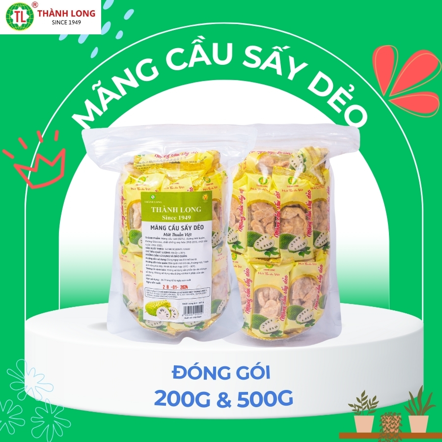 Mứt Mãng Cầu Sấy Dẻo Truyền Thống Thơm Ngon Thành Long 200gr