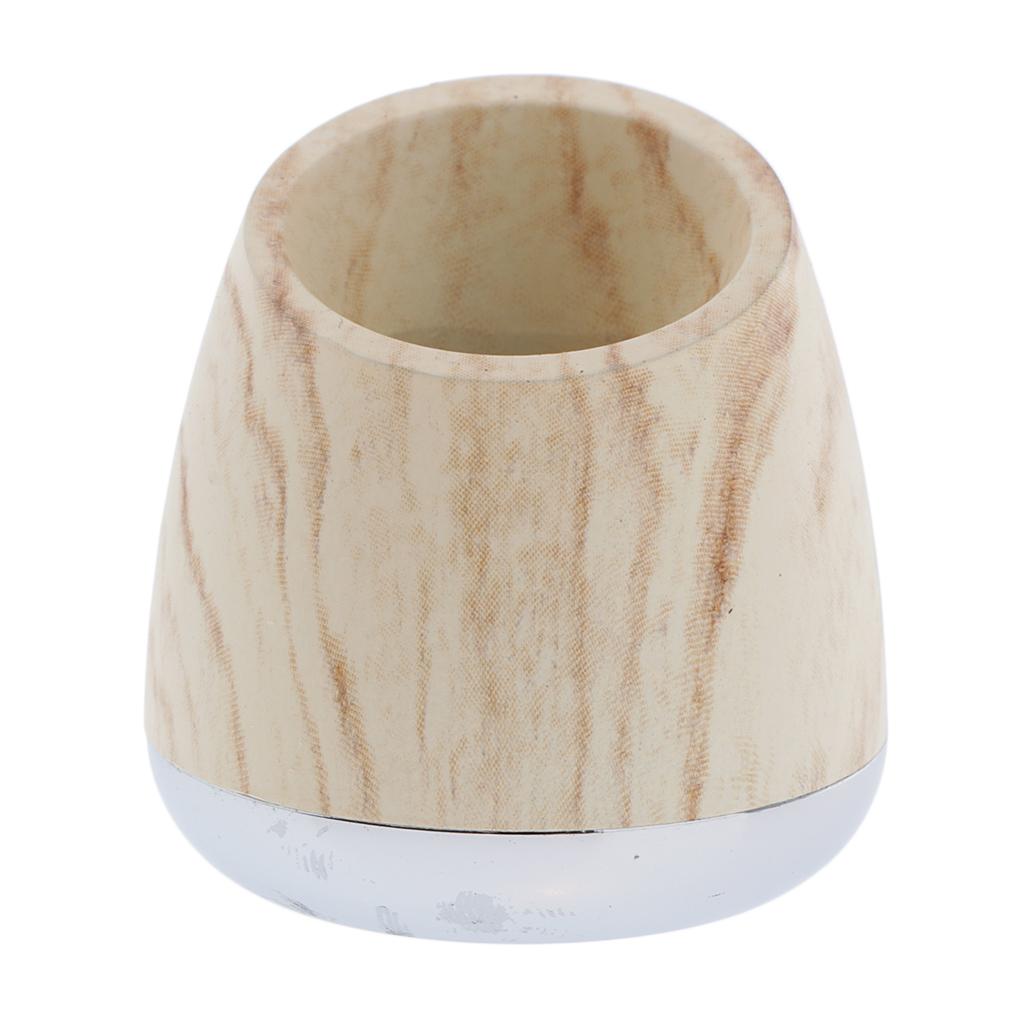 2Pc Wood Grain Classic Mens Shaving Safety Razors Stand
