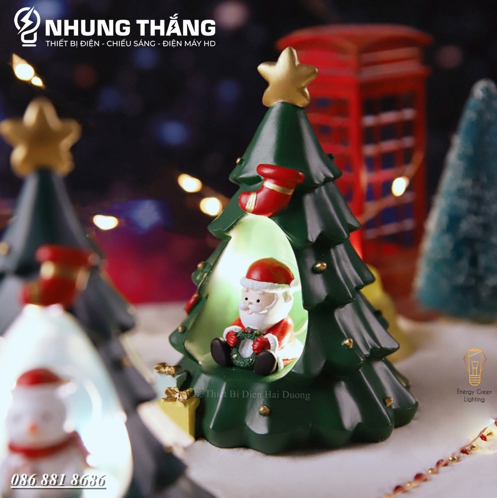 Quà Tặng Giáng Sinh - Nhiều Mẫu Đèn Ngủ Ông Già Noel Và Người Tuyết Siêu Dễ Thương - Trang Trí Giáng Sinh - Dùng Pin