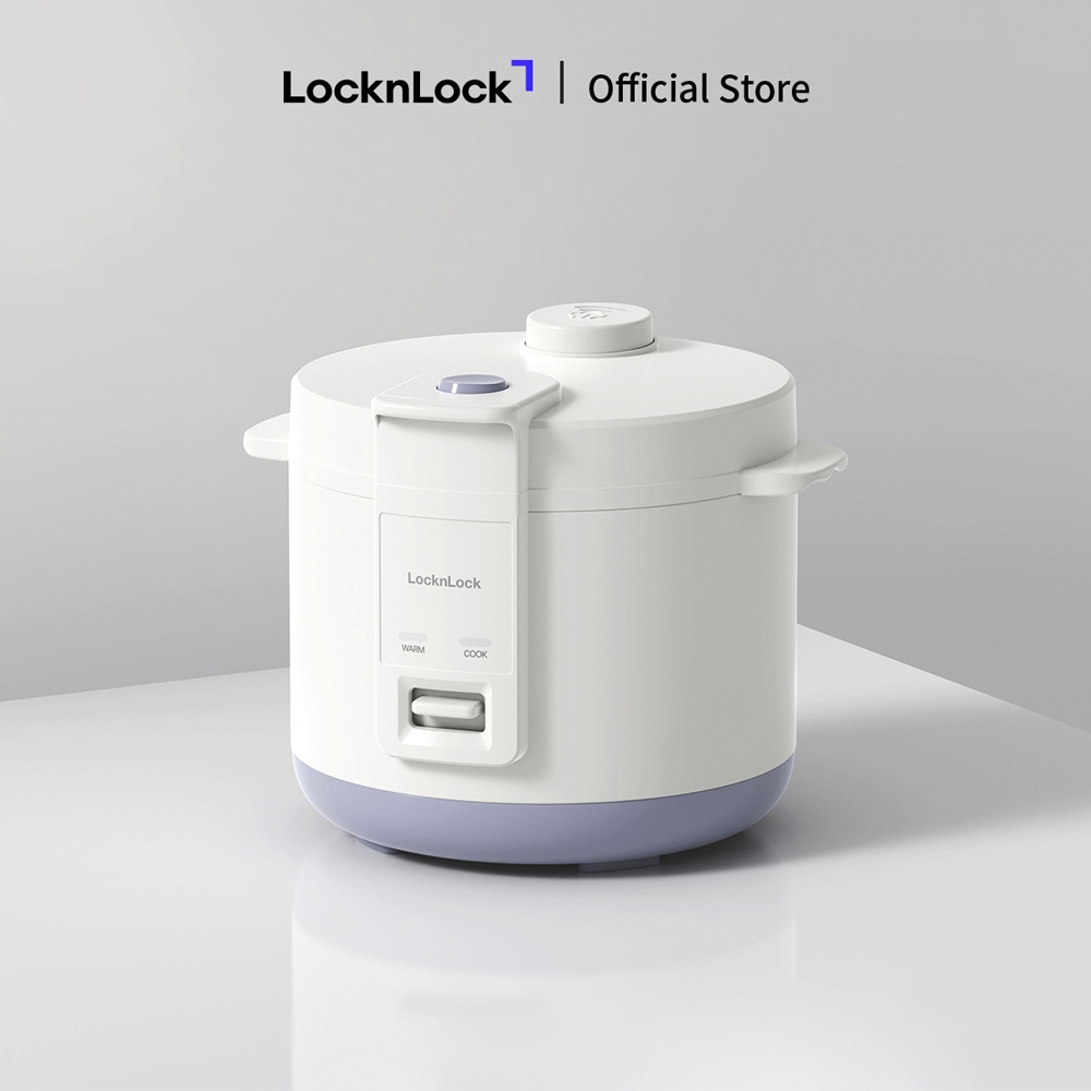 Nồi cơm điện LocknLock EJR442IVY One-switch Rice Cooker 1.5L Kèm Khay Hấp Đa Năng - Màu Ngà - Hàng Chính Hãng - JoyMall