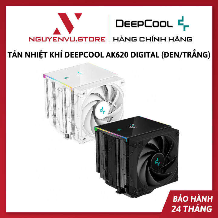 Tản nhiệt khí Deepcool AK620 Digital (Đen/Trắng) - Hàng Chính Hãng