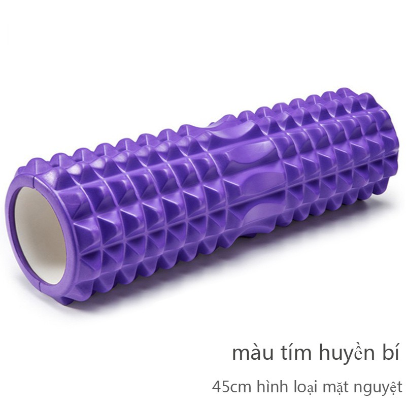 Bộ con lăn cột sống Foarm Roller 45*13 cm và thản yoga TPE 6mm.Ống lăn massage giãn cơ yoga, gym