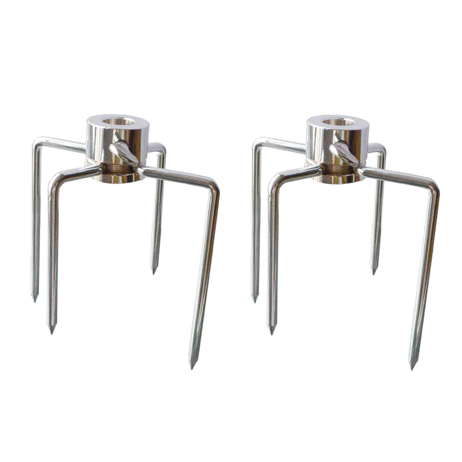 2X 2x Rotisserie BBQ Spit Fork Roaster Grill Barbecue Accessories