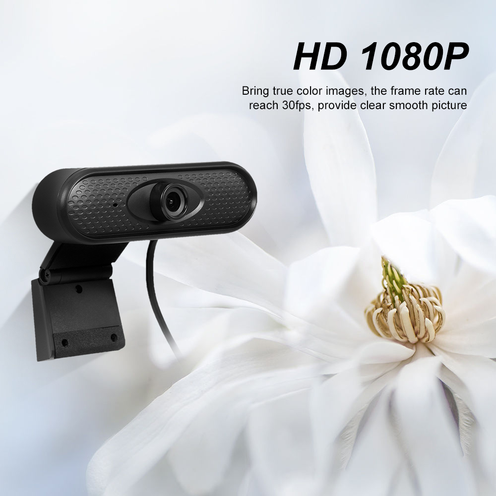 Máy Ảnh Web Không Ổ Đĩa HD 1080p Tiêu Điểm USB Với Camera Tích Hợp Micrô Cho PC Máy Tính Xách Tay, Màu Đen