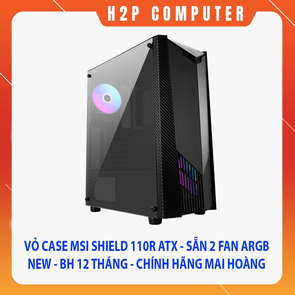 Vỏ Case MSI Shield 110R - ATX - Sẵn 2 Fan ARGB- Hàng Chính Hãng