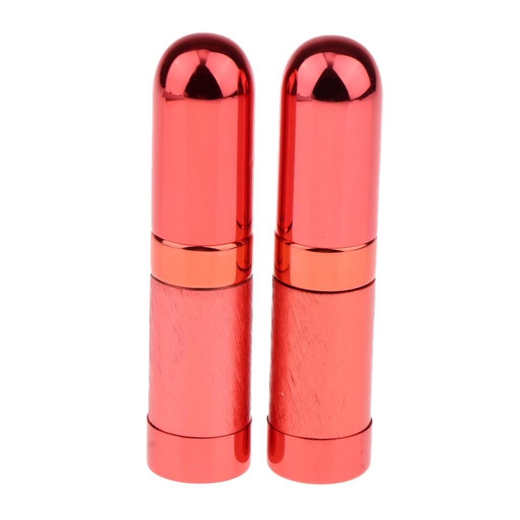 2Pcs Portable 6ml Refillable Perfume Atomizer Empty Bottle Pump Spray Red
