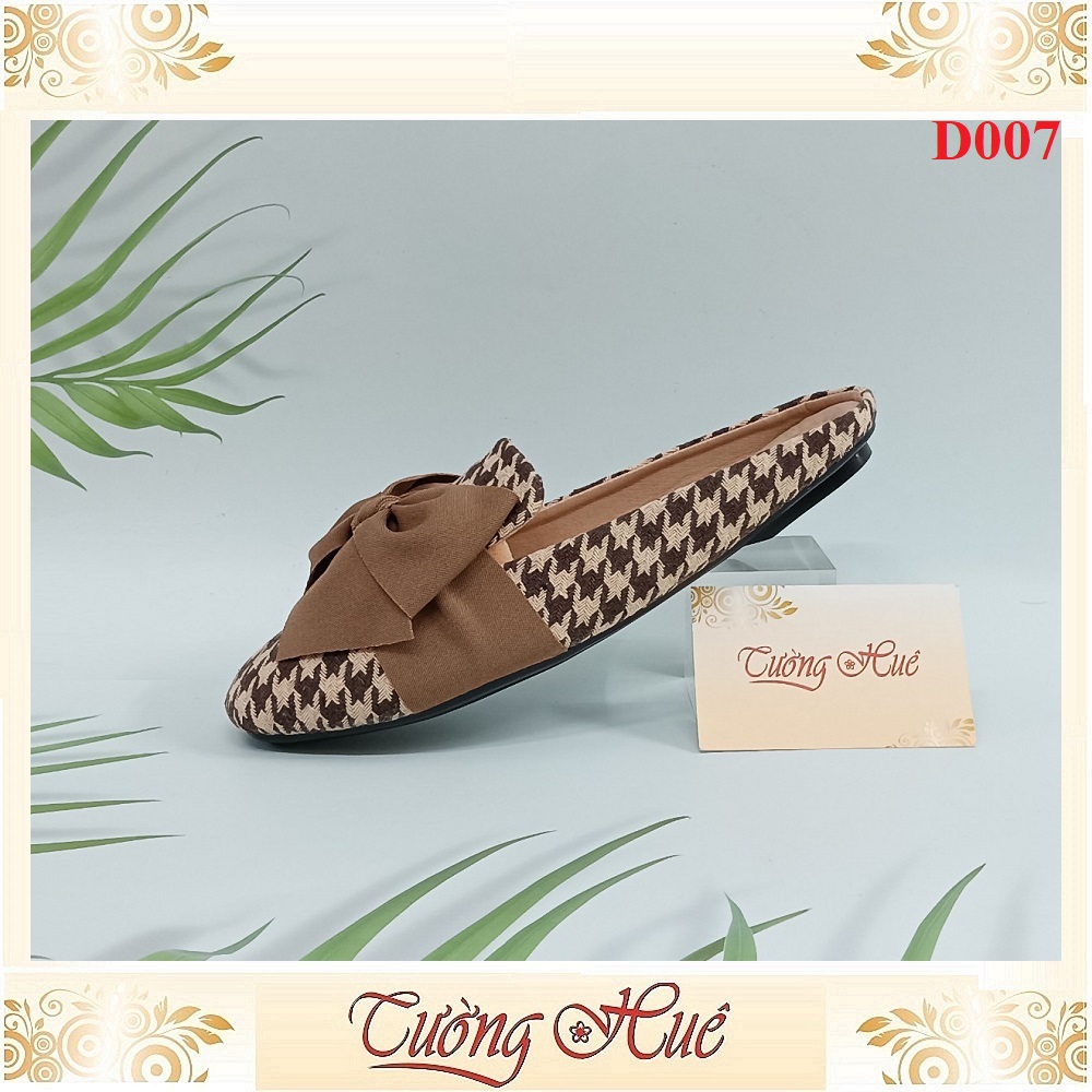 Dép Sục Nữ Họa Tiết Đính Nơ - Hàng Quảng Châu - D007
