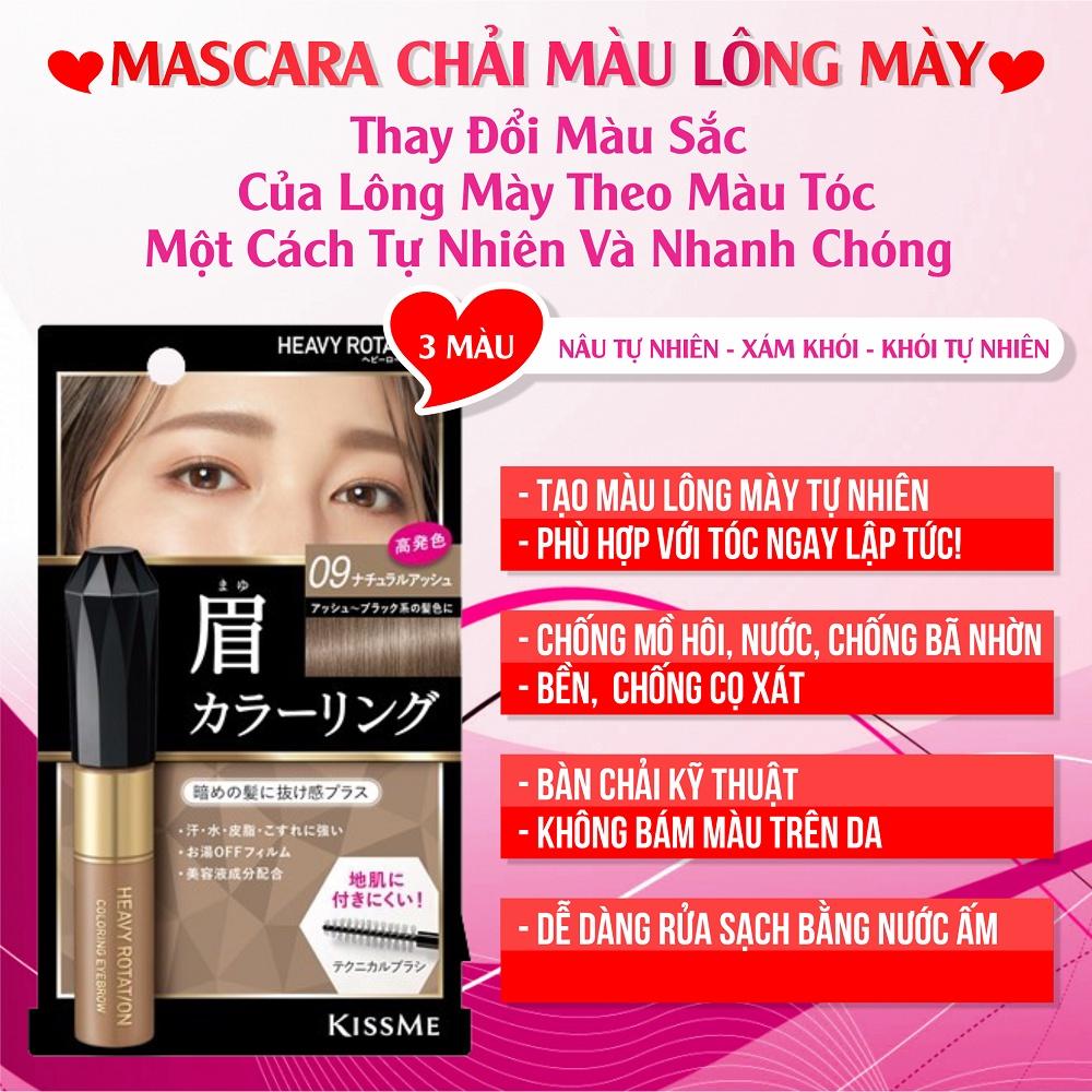 Mascara Chải Đổi Màu Lông Mày Chống Lem Trôi Kissme Heavy Rotation Coloring Eyebrow (8G)