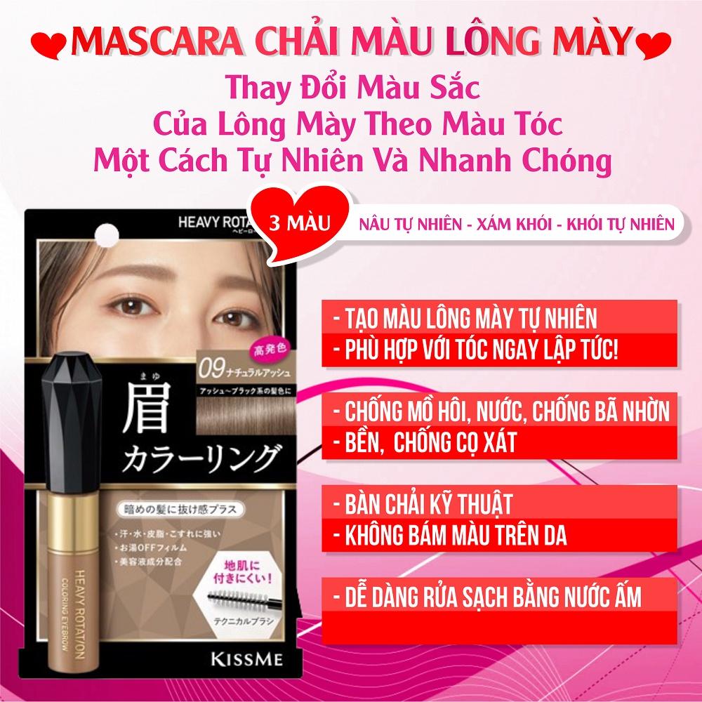 Mascara Chải Đổi Màu Lông Mày Chống Lem Trôi Kissme Heavy Rotation Coloring Eyebrow (8g)