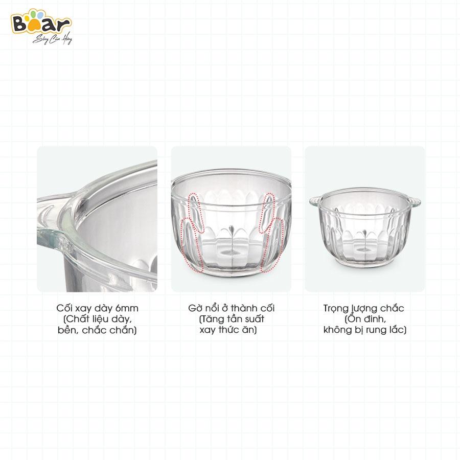 [Hàng Chính Hãng] Máy xay thịt Bear 2.5L QSJ-C04R8S xay nhuyễn đa dạng các loại thực phẩm công suất mạnh lên tới 350W giúp xay nhuyễn thịt và nhiều thực phẩm với màu sắc nhã nhặn, sang trọng